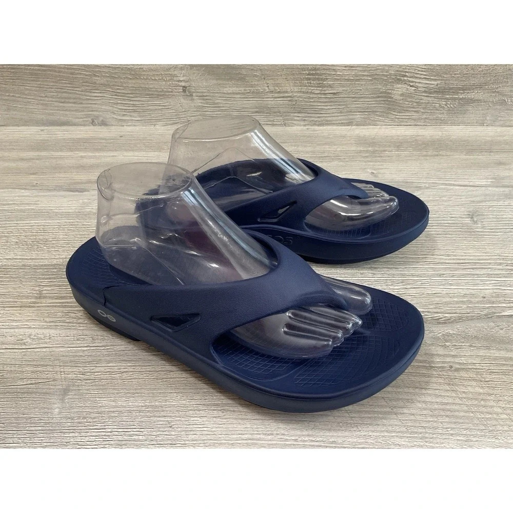 OOFOS Original Recovery Sandals Mens 8 Womens 10 Flip Flop Thong Shoes Blue